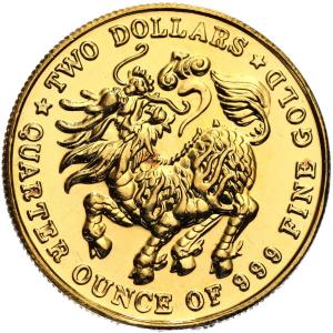 Singapur. 2 dolary 1984 Qilin - 1/4 uncji złota