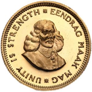RPA. 1 Rand (1/2 suwerena) 1980 - LUSTRZANY - PIĘKNY