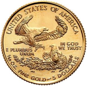 USA. 5 $ dolarów 1999 - 1/10 uncji złota