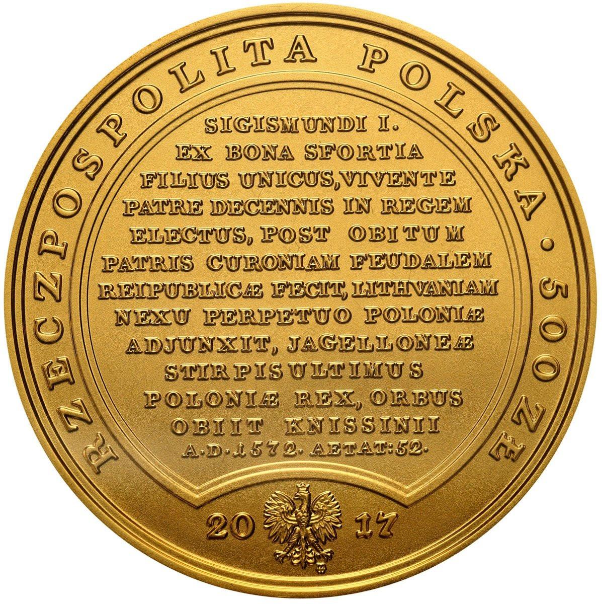 Skarby Stanisława Augusta – 500 złotych Zygmunt II August 2013 – 2 uncje złota