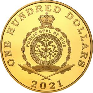 Niue. 100 dolarów 2021 Konstytucja 3 Maja - uncja złota