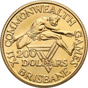 Australia Elżbieta II 200 Dolarów 1982 Zawody Sportowe