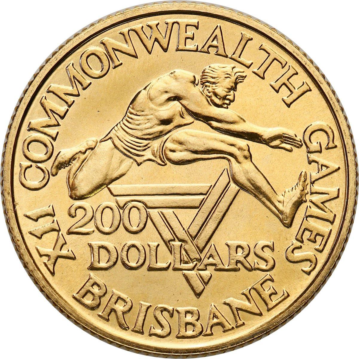 Australia Elżbieta II 200 Dolarów 1982 Zawody Sportowe