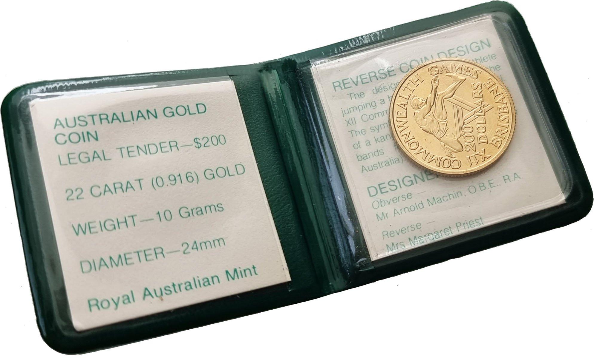 Australia Elżbieta II 200 Dolarów 1982 Zawody Sportowe