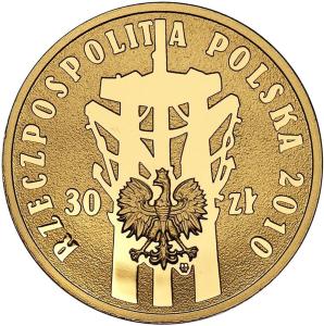 Polska. 30 złotych 2010 Polski Sierpień 1980 Solidarność - ZŁOTO