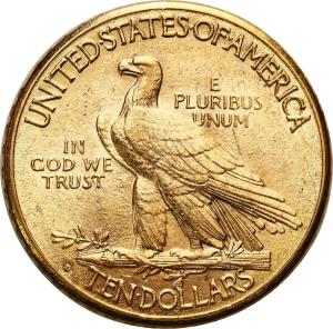 USA. Złote 10 dolarów 1914 D - Denver, Indianin