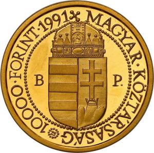 Węgry. 10.000 forintów 1991 Wizyta Jana Pawła II na Węgrzech