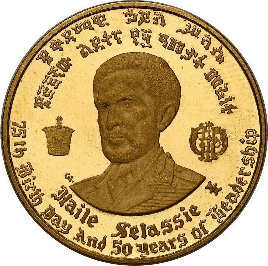 Etiopia. 20 dolarów 1966 Haile Selassie st.L