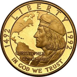 USA. 5 dolarów 1992 - 500 rocznica - Podróż Kolumba