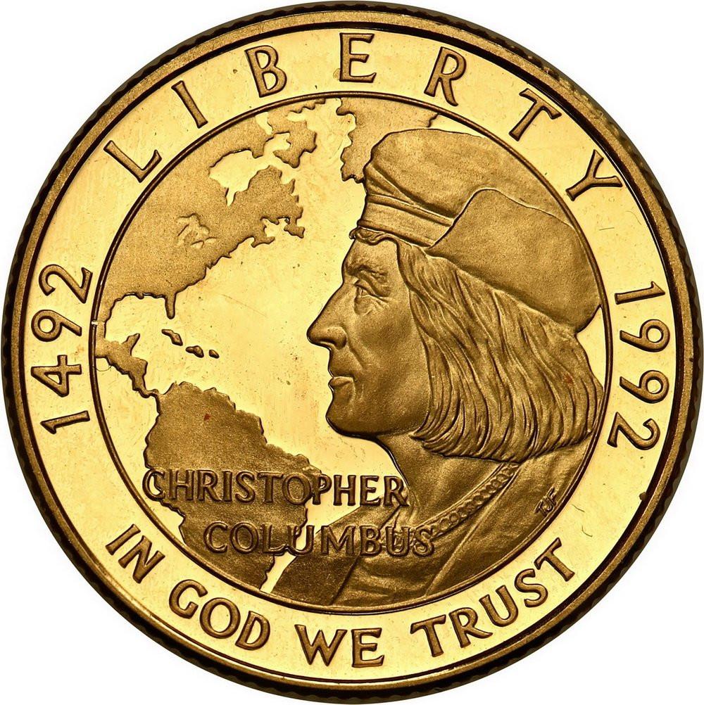 USA. 5 dolarów 1992 - 500 rocznica - Podróż Kolumba