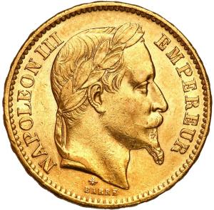Francja 20 franków 1868 A Paryż Napoleon III
