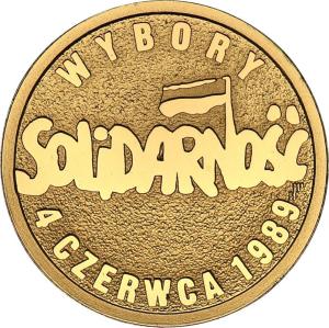 Polska. 25 złotych 2009 Wybory 4 czerwca 1989 Solidarność - ZŁOTO