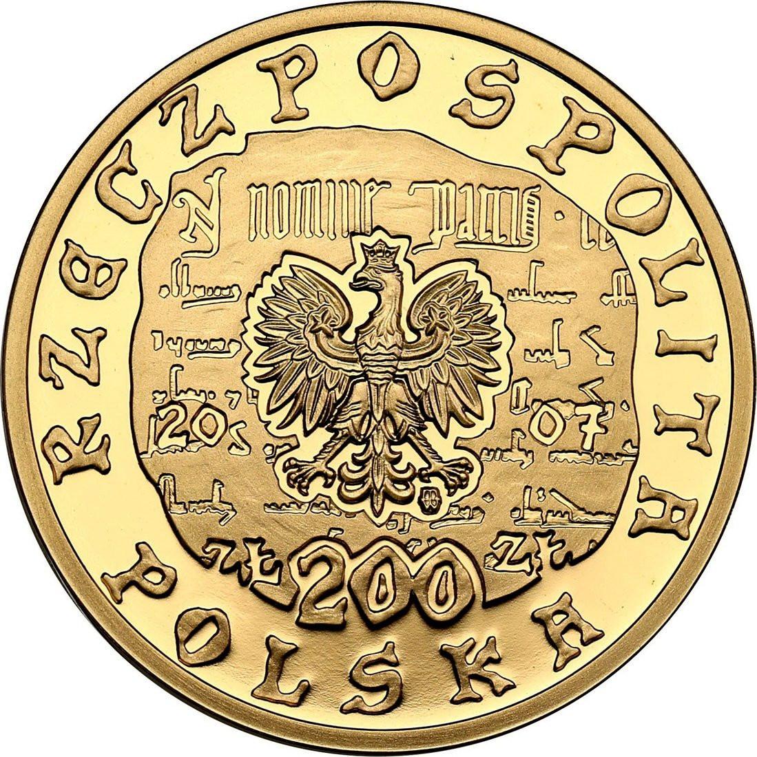 Polska. 200 złotych 750 Rocznica Lokacji Krakowa 2007 - ZŁOTO
