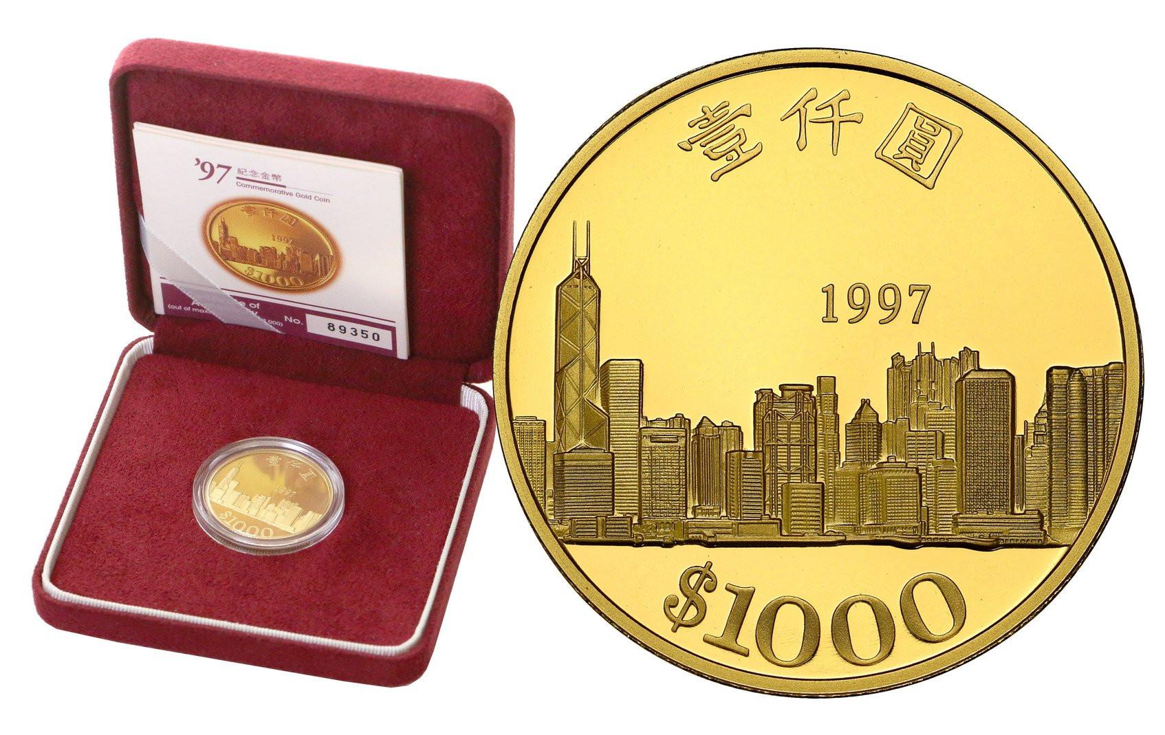 Hong Kong 1.000 dolarów 1997 Orchidea