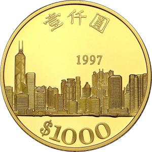 Hong Kong 1.000 dolarów 1997 Orchidea