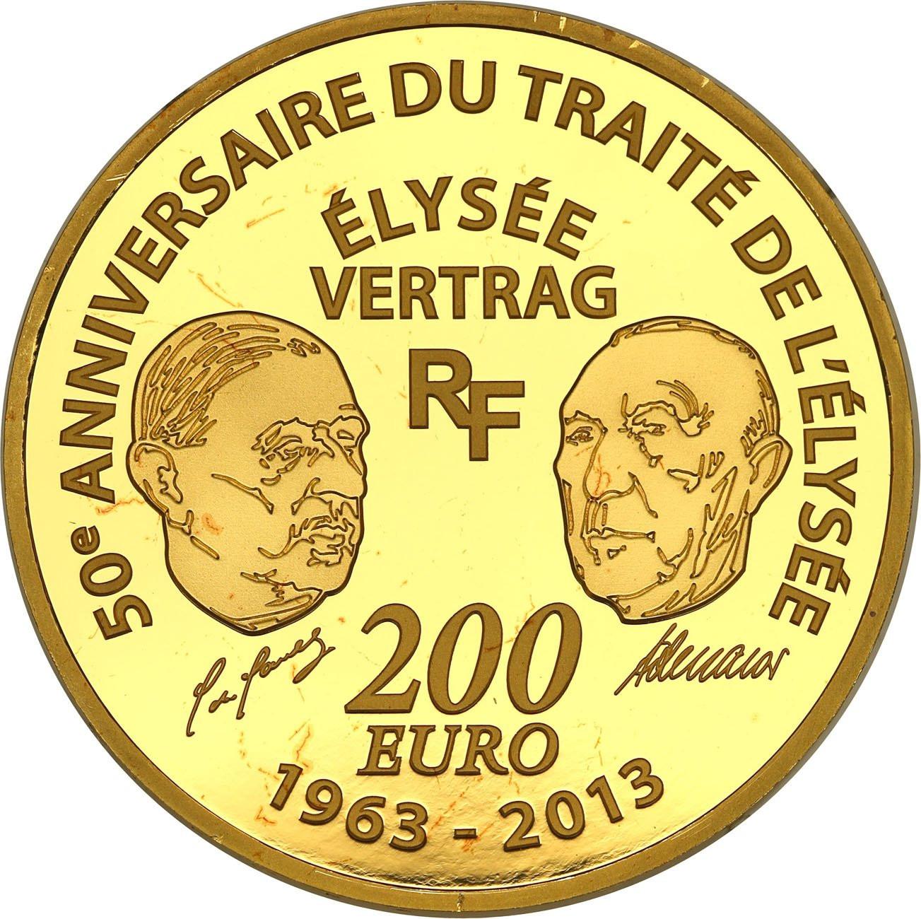 Francja 200 euro 2013 Europa TYLKO 500 szt - 1 Uncja złota