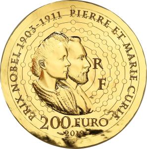 Francja 200 euro 2019 Kobiety Francji Skłodowska TYLKO 250 szt - 1 Uncja złota