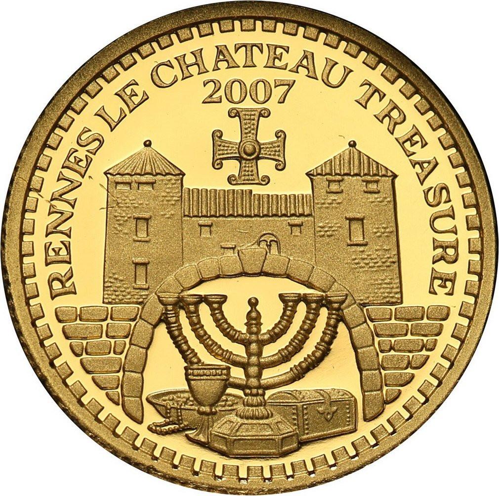 Laos 1000 Kip 2007 Rennes Le Chateau Treasure - złoto