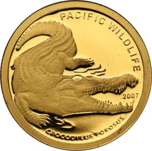 Republika Palau 1 dolar 2007 Krokodyl Różańcowy