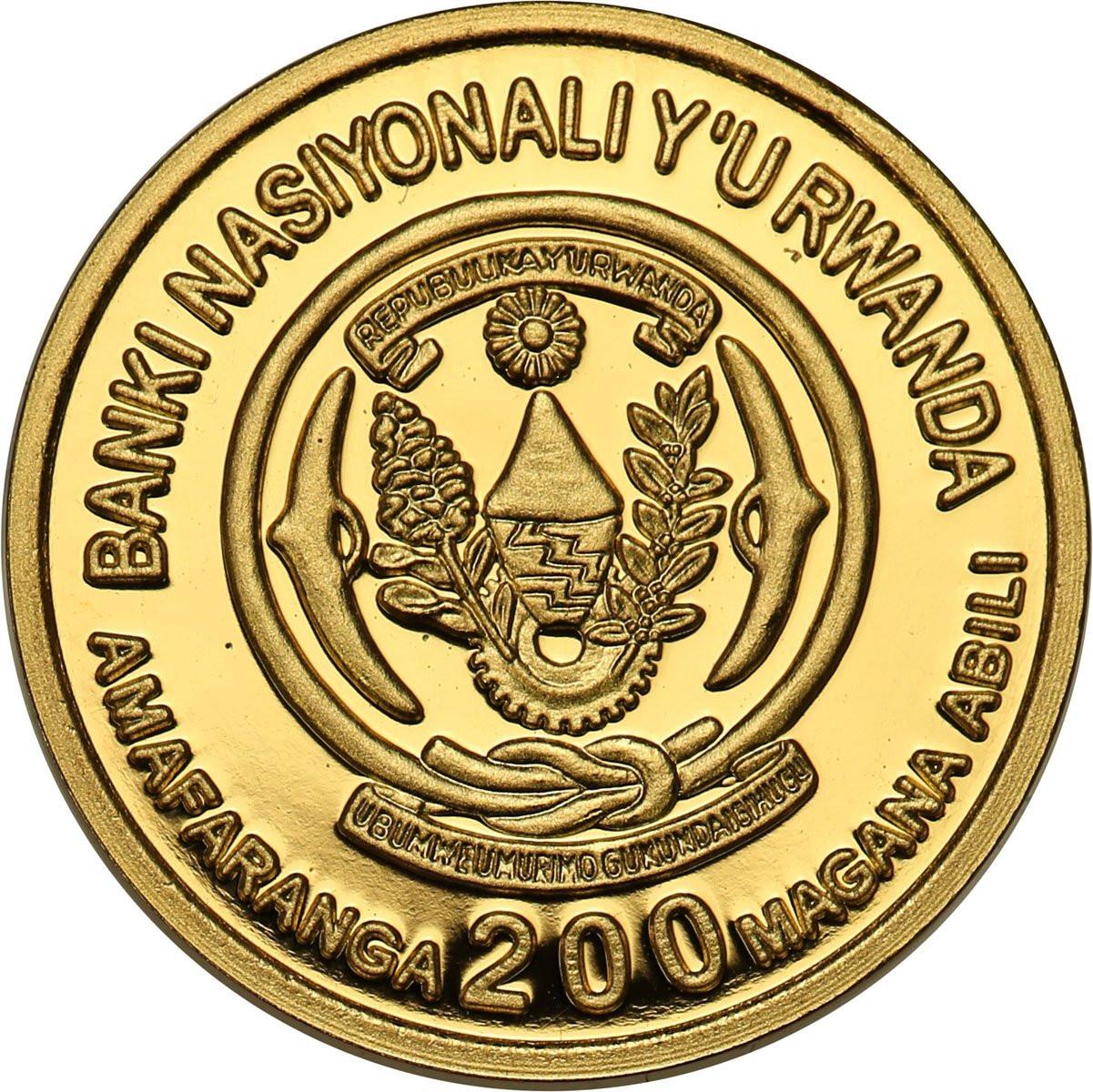 Republika Rwandy 200 franków 2007 Dian Fossey