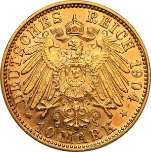 Niemcy. Otto 10 marek 1904 D, Bawaria