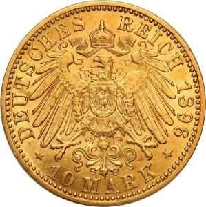 Niemcy. Prusy Wilhelm II 10 Marek 1896 A