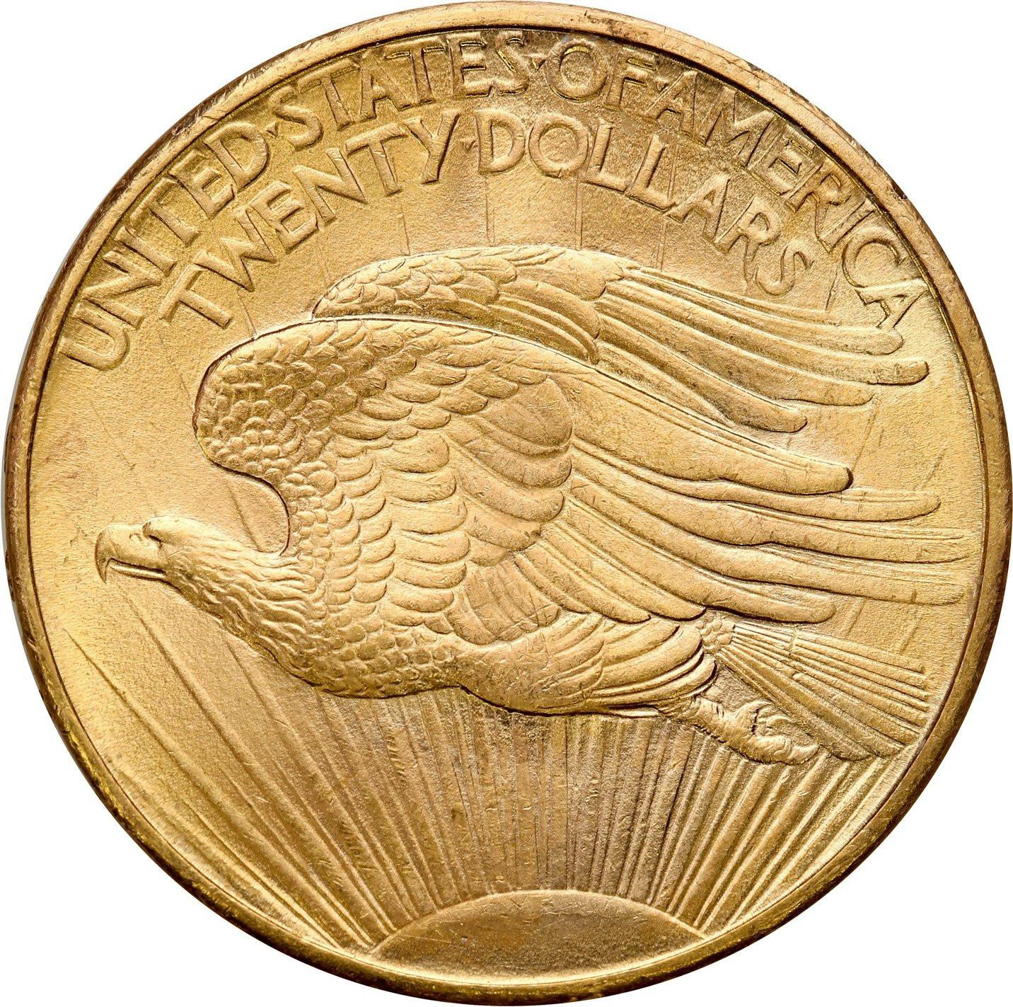 USA 20 dolarów 1908 no motto, Filadelfia, Saint Gaudens