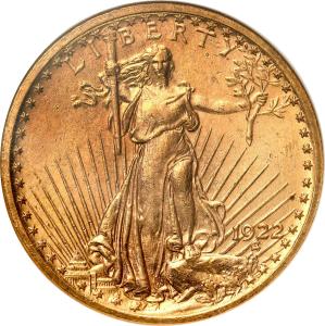 USA 20 $ dolarów 1922 Filadelfia St. Gaudens NGC MS65