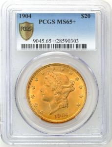 USA 20 dolarów 1904 Filadelfia PCGS MS65+