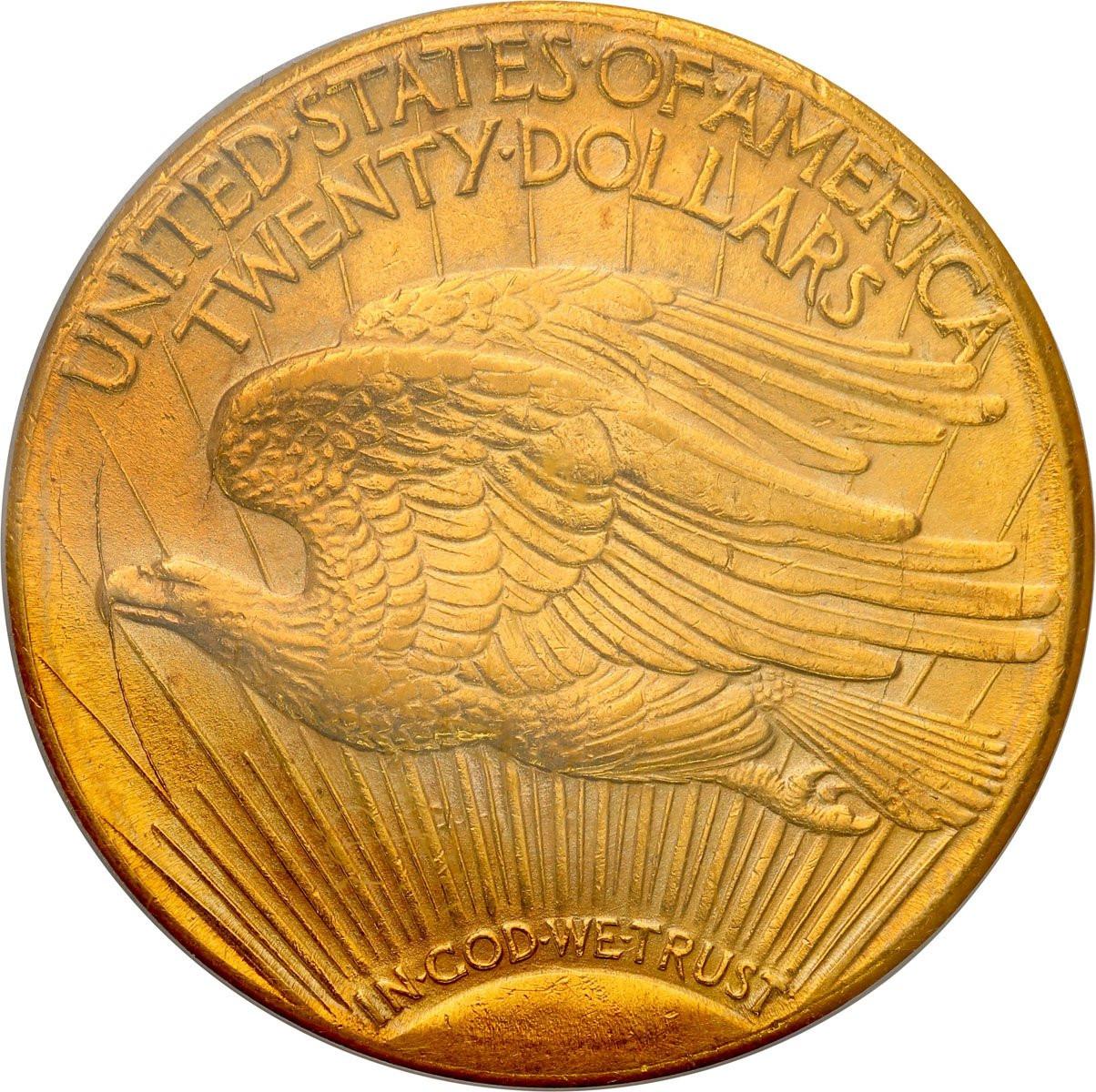 USA. 20 dolarów 1925 S San Francisco PCGS AU55 - RZADKIE