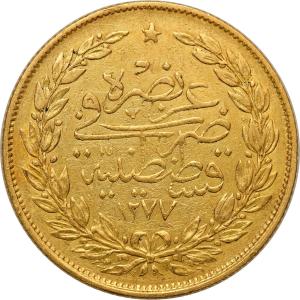 Turcja 100 kurush / Piastrów 1277/1 AH (1861) Abdul Aziz