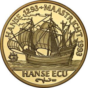 Polska. 5 Euro Hanse ECU Gdańsk - Danzig 1997 - ZŁOTO