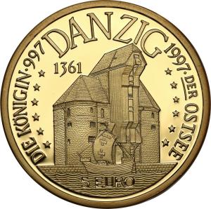 Polska. 5 Euro Hanse ECU Gdańsk - Danzig 1997 - ZŁOTO