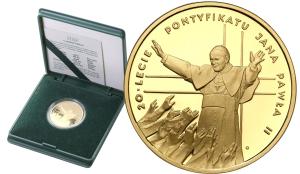 III RP. 200 złotych 1998 Jan Paweł II 20 lat Pontyfikatu