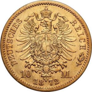 Niemcy Prusy 10 Marek 1872 A st.2
