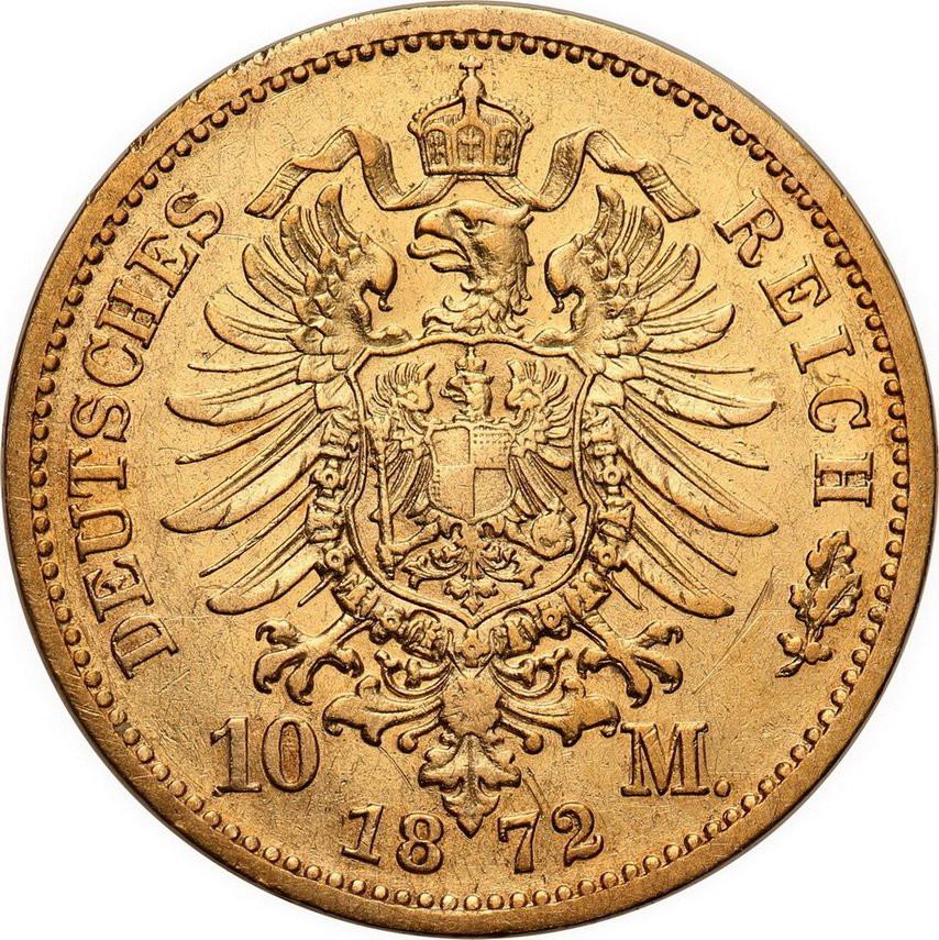 Niemcy Prusy 10 Marek 1872 A st.2