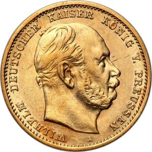 Niemcy Prusy Wilhelm I 10 marek 1878 A st. 2+