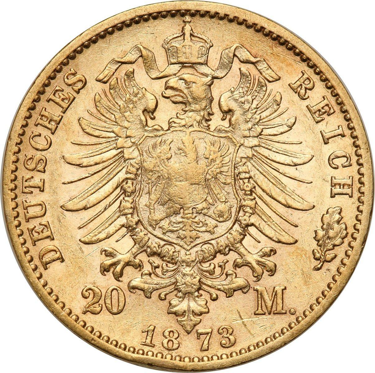 Niemcy Prusy 20 Marek 1873 B - Hannover
