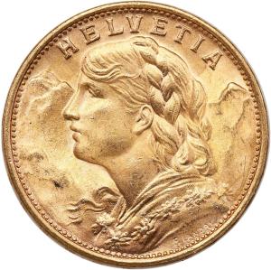 Szwajcaria Helvetia 20 franków 1949 st.1/1-