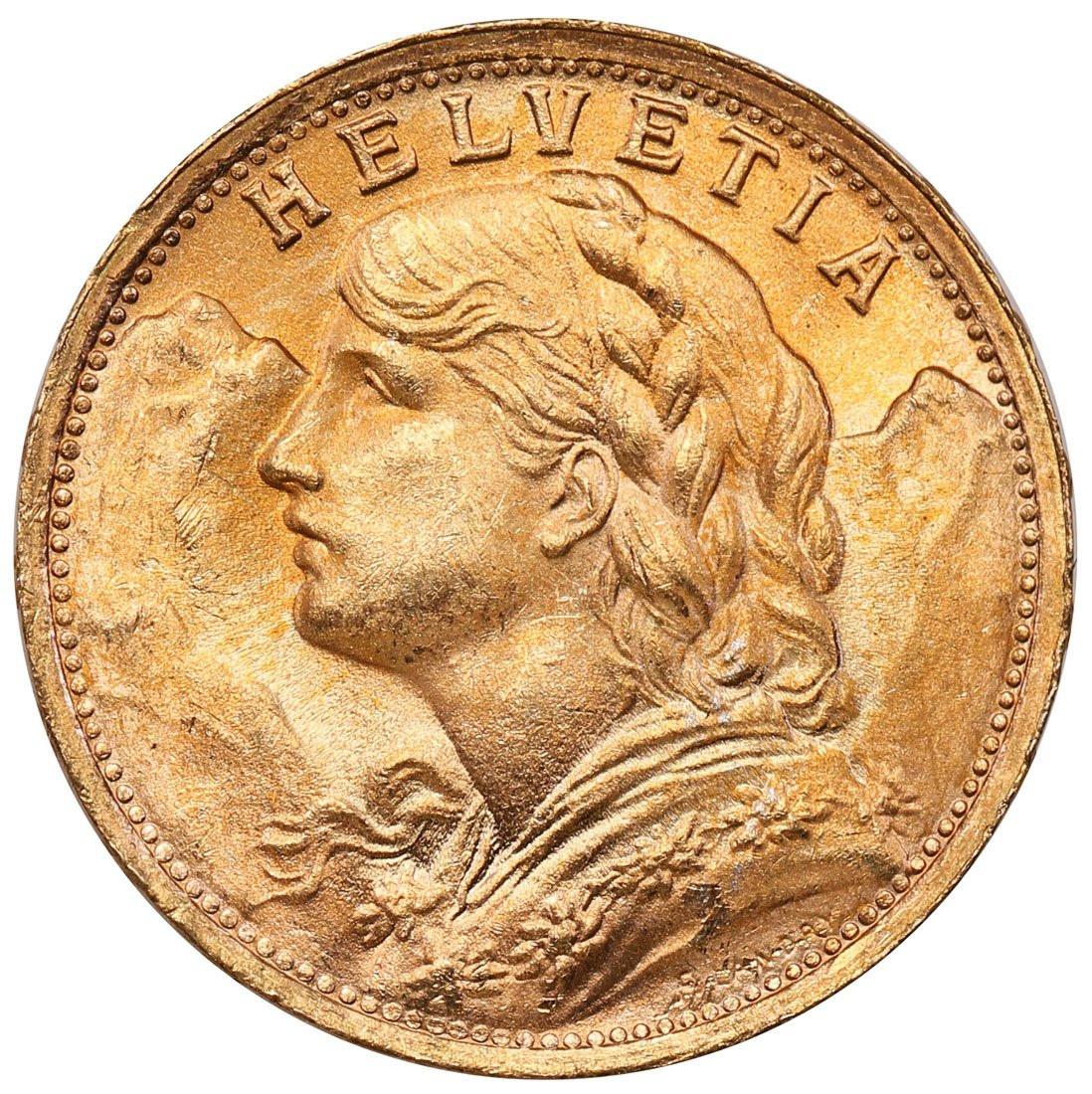 Szwajcaria Helvetia 20 franków 1935 st.1/1-