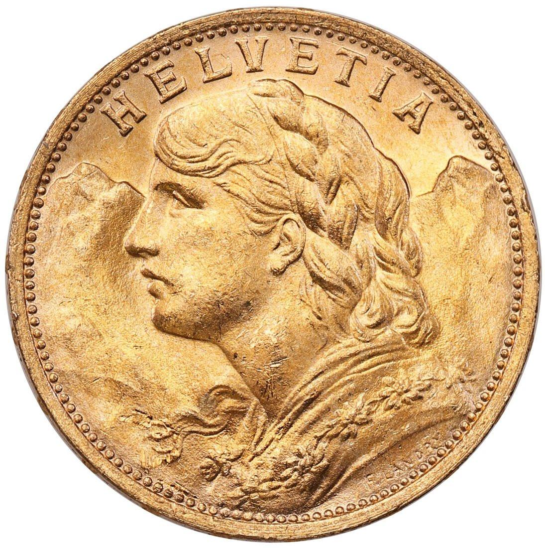 Szwajcaria Helvetia 20 franków 1927 st.1/1-
