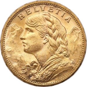 Szwajcaria Helvetia 20 franków 1915 st.1/1-