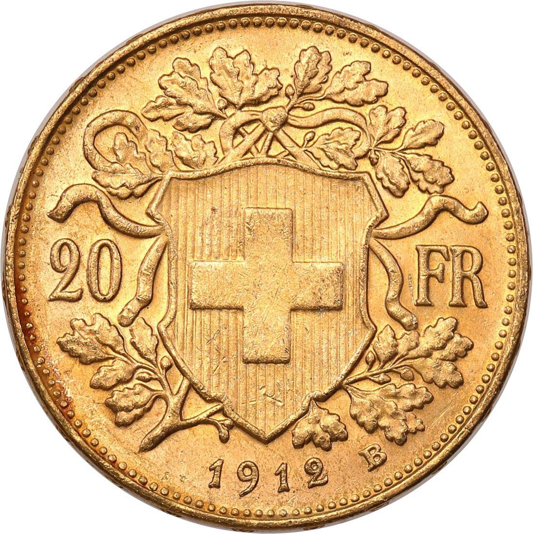 Szwajcaria Helvetia 20 franków 1912 st.1/1-