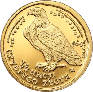 Polska III RP 200 złotych 2007 Orzeł Bielik (1/2 uncji złota) st.L