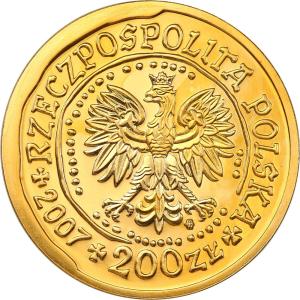 Polska III RP 200 złotych 2007 Orzeł Bielik (1/2 uncji złota) st.L