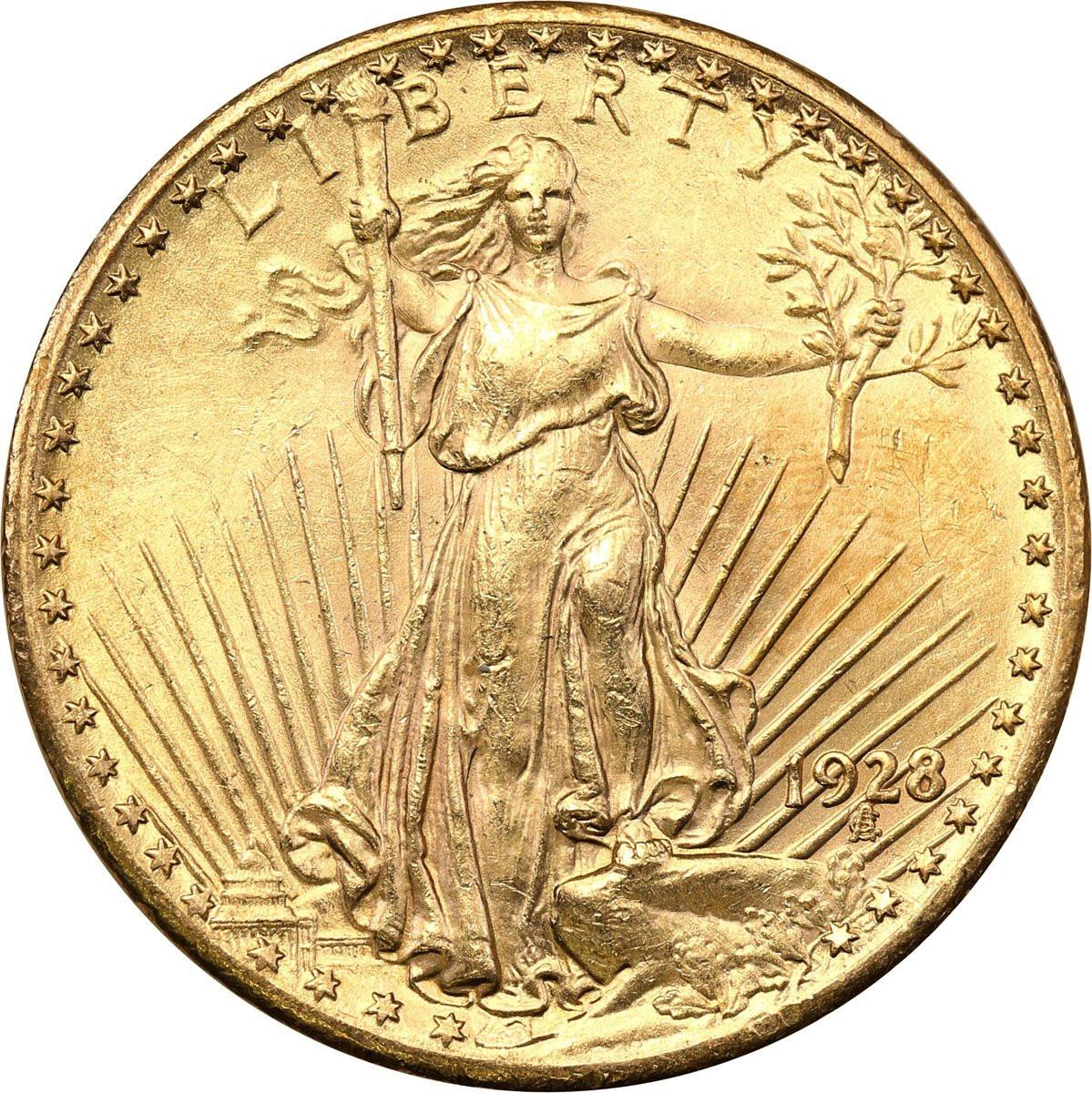 USA. 20 $ dolarów 1928 Filadelfia St. Gaudens