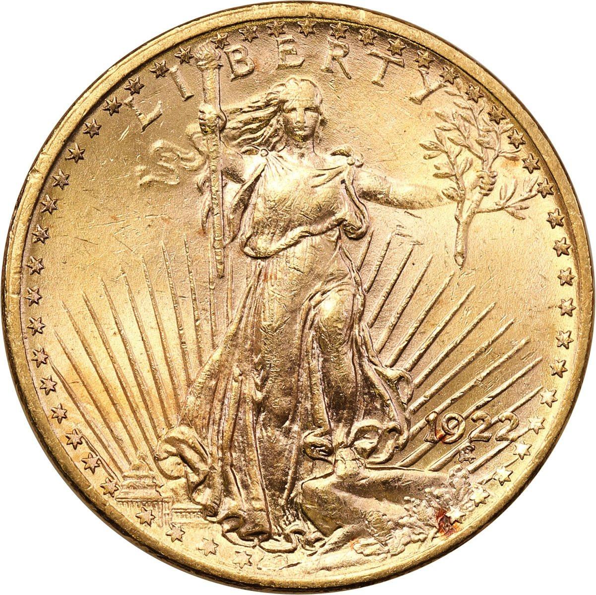 USA 20 $ dolarów 1922 Filadelfia St. Gaudens