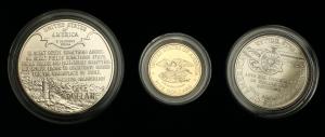 USA. 1/2 - 5 dolarów 1995 - Civil War, ZŁOTO + srebro