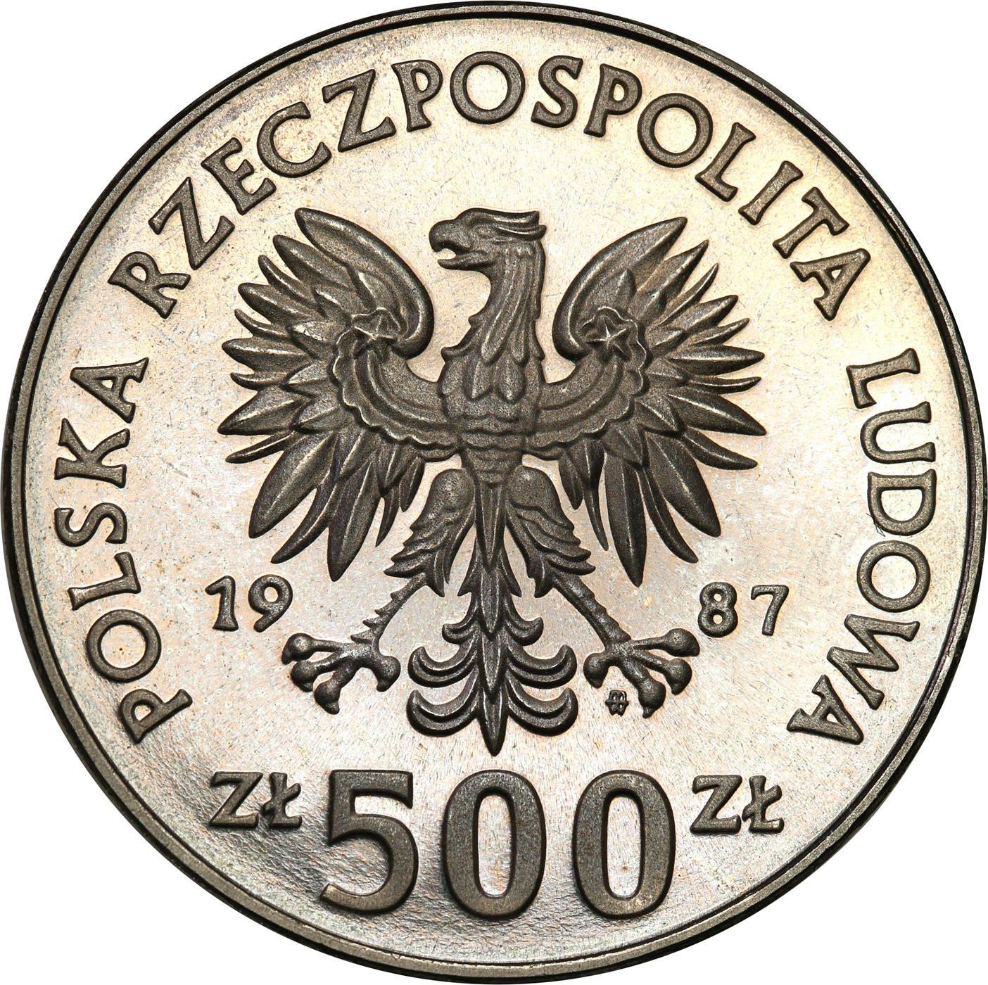 PRL. PRÓBA Nikiel 500 złotych 1987 – Igrzyska XXIV Olimpiady