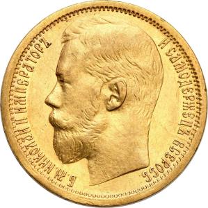 Rosja. Mikołaj II. 15 rubli 1897 СПБ АГ, Petersburg, typ I